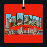 Vintage Fort Worth TX Ornament<br><div class="desc">Terrific retro postcard from Fort Worth,  Texas repurposed!</div>