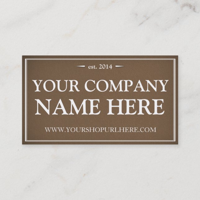 Vintage Foundry Business Card - Modern Masculine (Front)
