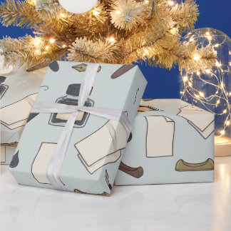 Vintage Fountain Pen & Ink Wrapping Paper