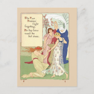 Vintage Four Seasons Postcard