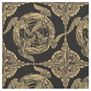 Vintage Four Winds/Angels by Walter Crane Fabric