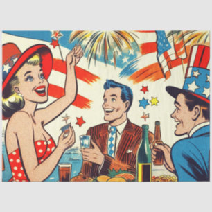 Vintage Fourth of July Comics Tissue Paper
