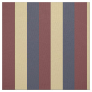 Vintage Fourth Red Cream Blue Palette Stripes Fabric