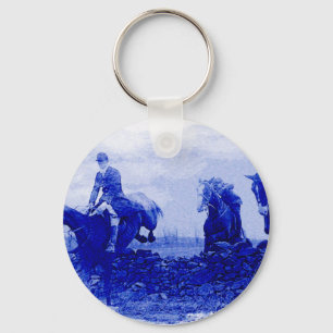Vintage Fox Hunt Key Chain