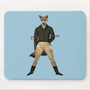Vintage fox Hunting Mouse Pad