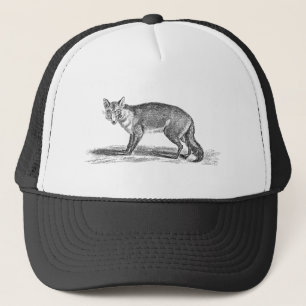 Vintage Foxy Fox Illustration - 1800's Foxes Trucker Hat