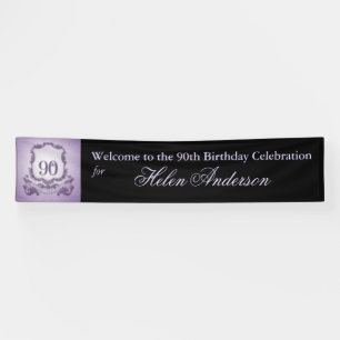 Vintage Frame 90th Birthday Personalised Banner
