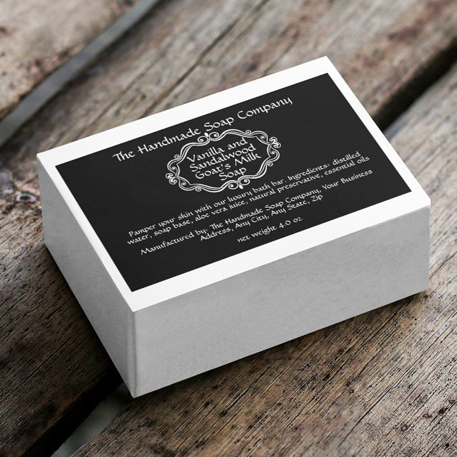 Vintage Frame Black Soap Box Label (Creator Uploaded)