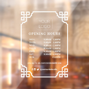 Vintage Frame Custom Business Logo Opening Hours