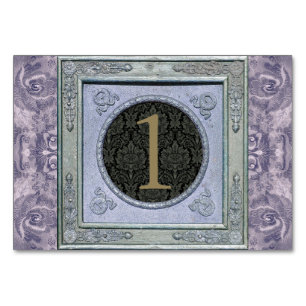 Vintage Frame Damask Floral Tapestry Table Card