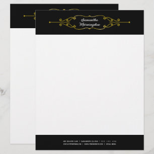 Vintage Frame Decoration - Spirals 2a Custom Letterhead