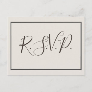 Vintage frame elegant wedding rsvp postcards