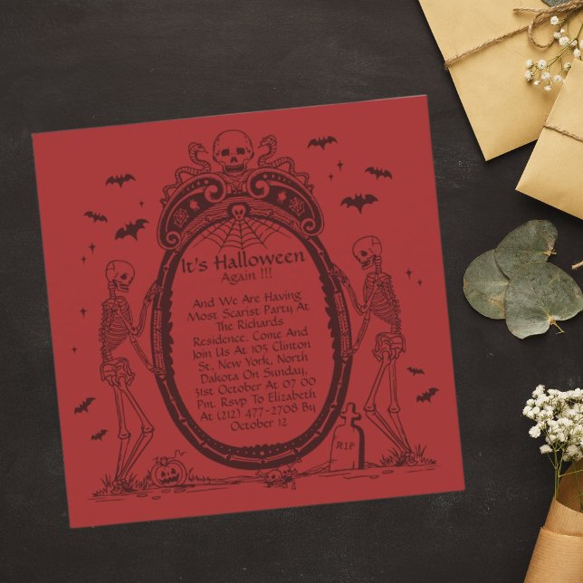 Vintage Frame Halloween Party Invitation (Creator Uploaded)