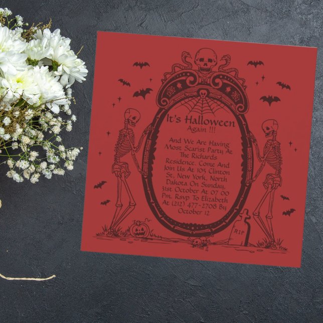 Vintage Frame Halloween Party Invitation (Creator Uploaded)