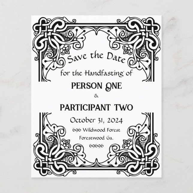 Vintage Frame Handfasting or Wedding Custom (Front)