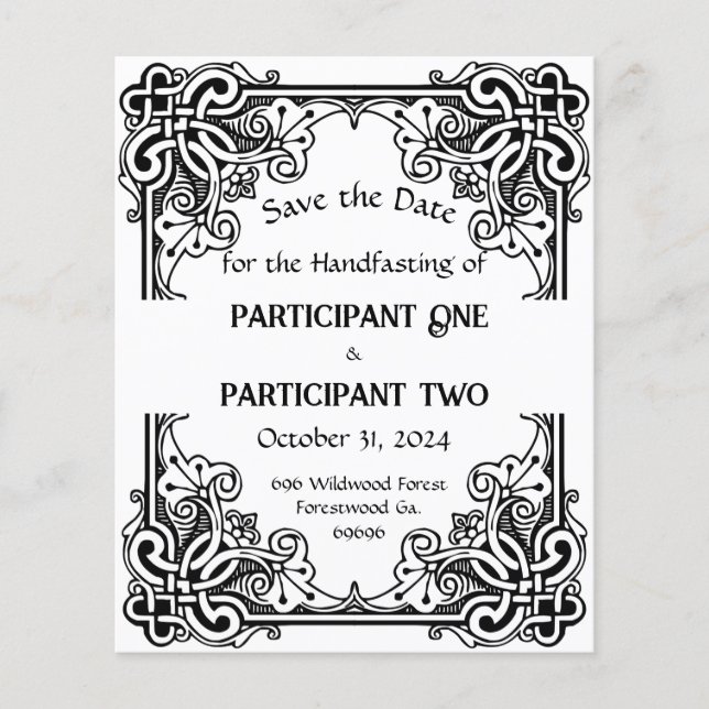 Vintage Frame Handfasting or Wedding Custom (Front)