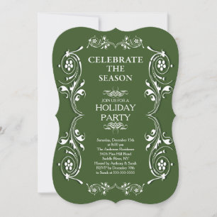 Vintage Frame Holiday Party Invitation