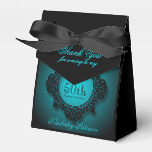 Vintage frame in Blue - 50th Birthday Favour Box