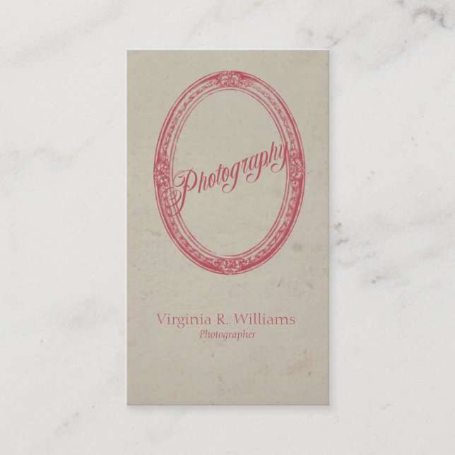 Vintage Frame Photography Business Card (Front)