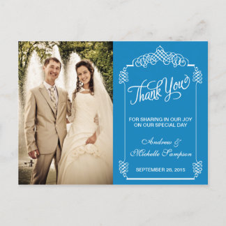 Vintage Frame Thank You Postcard Template
