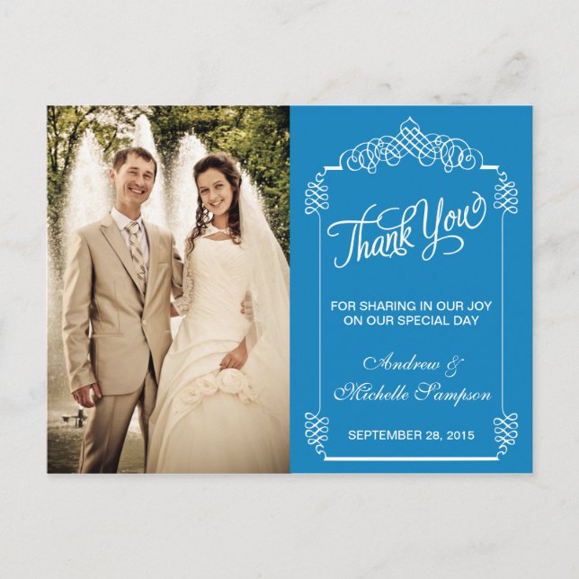 Vintage Frame Thank You Postcard Template (Front)