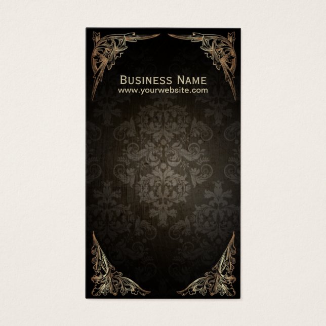 Vintage Framed Dark Damask Earring Cards (Front)