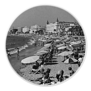 Vintage France Cannes the beach Ceramic Knob