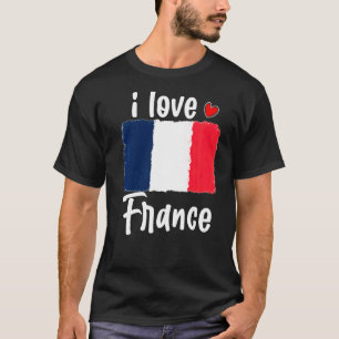 Vintage France Flag Pride For Men Women Kids Suppo T-Shirt
