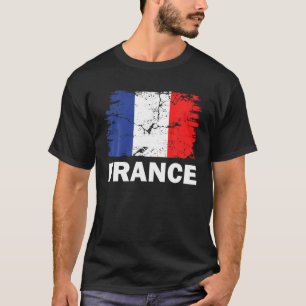 Vintage France French Flag Pride Support French T T-Shirt