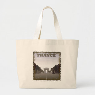 Vintage france large tote bag