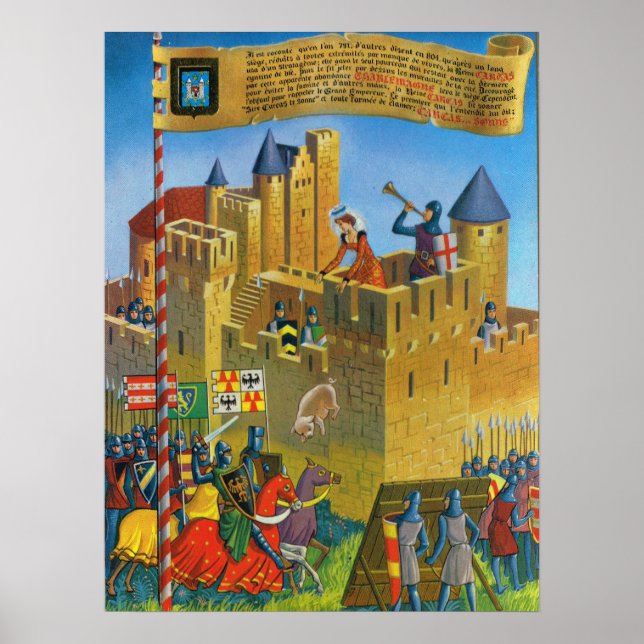 Vintage France, Mediaeval Carassonne Poster (Front)
