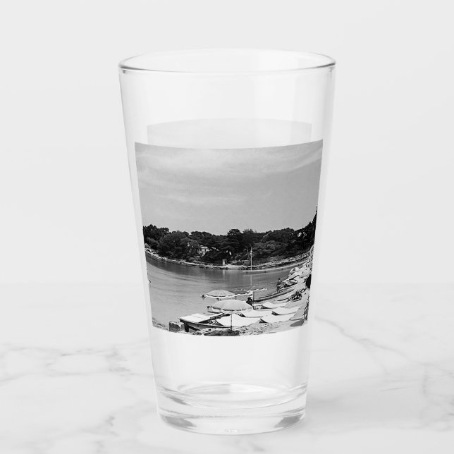 Vintage France Nice Antibes The Garoupe beach Glass (Front)