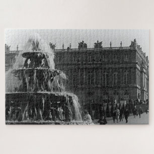 Vintage France palace Versailles Pyramid fountain Jigsaw Puzzle