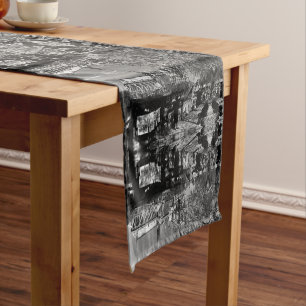 Vintage France Paris Dame Cathedral booksellers Short Table Runner