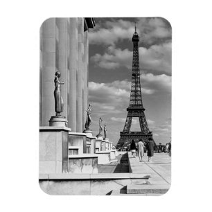 Vintage France Paris Eiffel tower Chaillot palace Magnet
