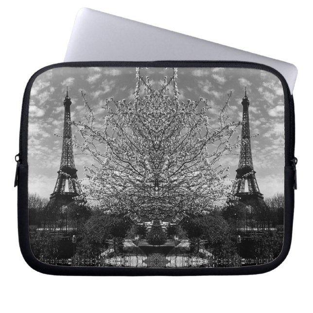 Vintage France Paris Eiffel tower Laptop Sleeve (Front)