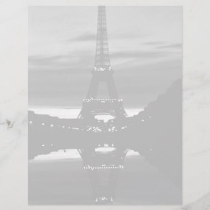 Vintage France Paris Eiffel tower reflection