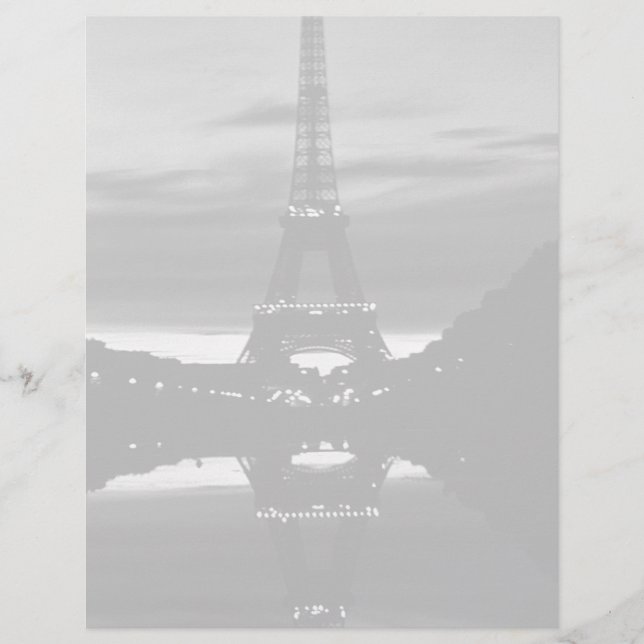 Vintage France Paris Eiffel tower reflection (Front)