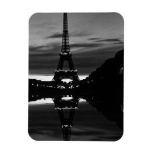 Vintage France Paris Eiffel tower reflection 1970 Magnet