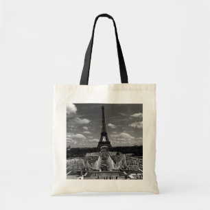 Vintage France Paris Fontains Tower Eiffel Tote Bag