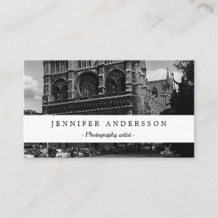 Vintage France Paris Notre Dame Cathedral Business Card