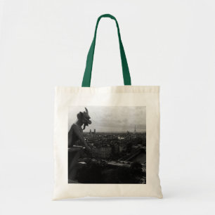 Vintage France Paris Notre Dame Cathedral devil Tote Bag