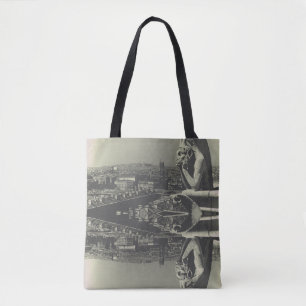 Vintage France Paris Notre Dame Cathedral thinker Tote Bag