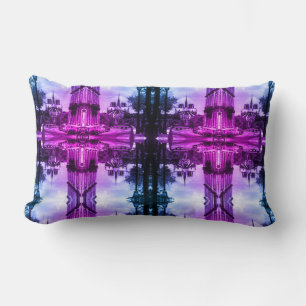 Vintage France Paris notre dame saint louis island Lumbar Cushion