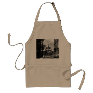 Vintage France Paris notre dame saint louis island Standard Apron