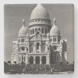 Vintage France Paris Sacre Coeur Basilica Stone Coaster