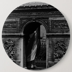 Vintage France Paris Triumphal arch Place Etoile 6 Cm Round Badge