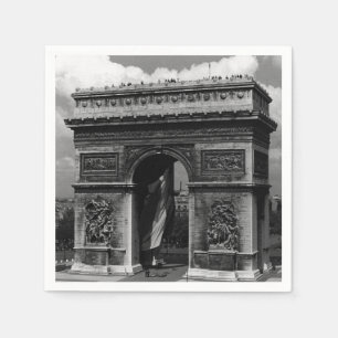 Vintage France Paris Triumphal arch Place Etoile Napkin