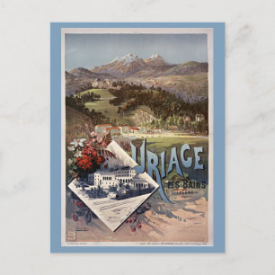 Vintage France Uriage Les Bains French Travel Postcard