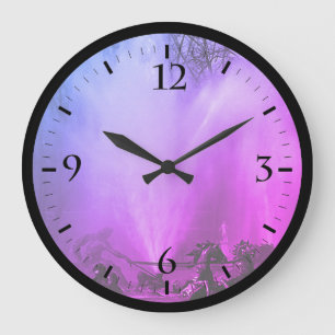 Vintage France Versailles palace Apollo fountain L Large Clock